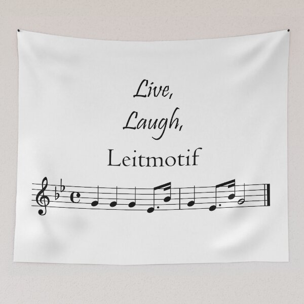 Item preview, Live, Laugh, Leitmotif designed and sold by ThreatNotation.