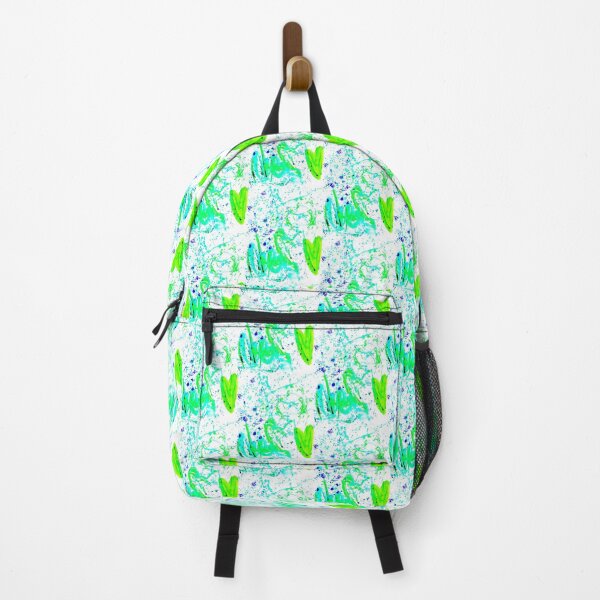 Item preview, Bright abstract splatter heart green purple blue designed and sold by Grey Robinson.