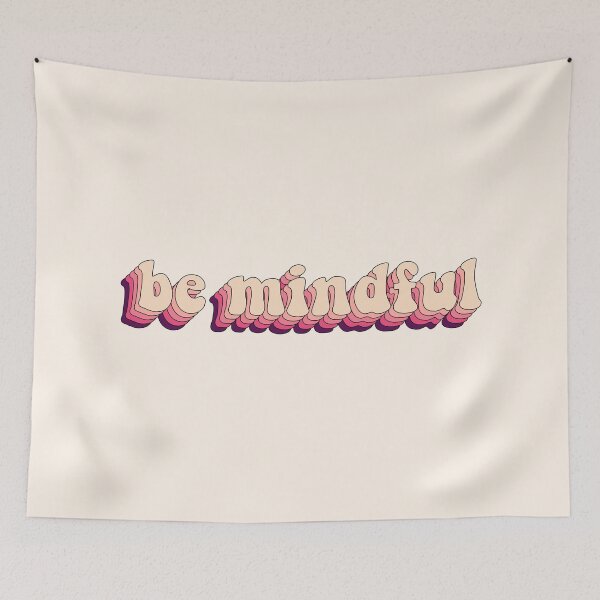 Item preview, be mindful cute retro text designed and sold by motivationlife7.
