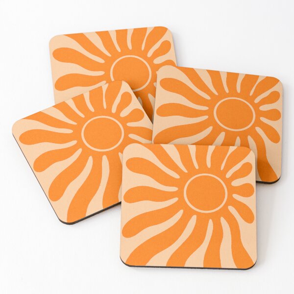 Item preview, Retro Wavy Sun 60s Orange Yellow designed and sold by trajeado14.