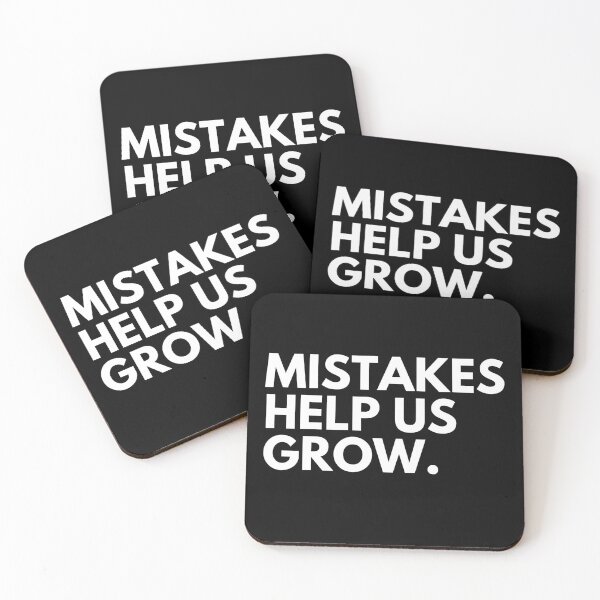 Item preview, Mistakes Help Us Grow. Motivational and Inspirational Saying designed and sold by That Cheeky Tee.