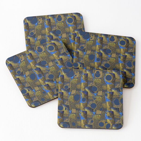 Item preview, Blue and Gold Blobs and Texture designed and sold by SGodsey.