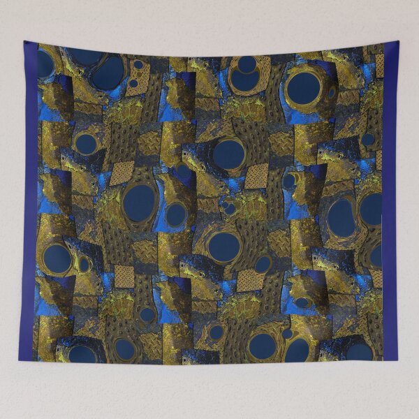 Item preview, Blue and Gold Blobs and Texture designed and sold by SGodsey.