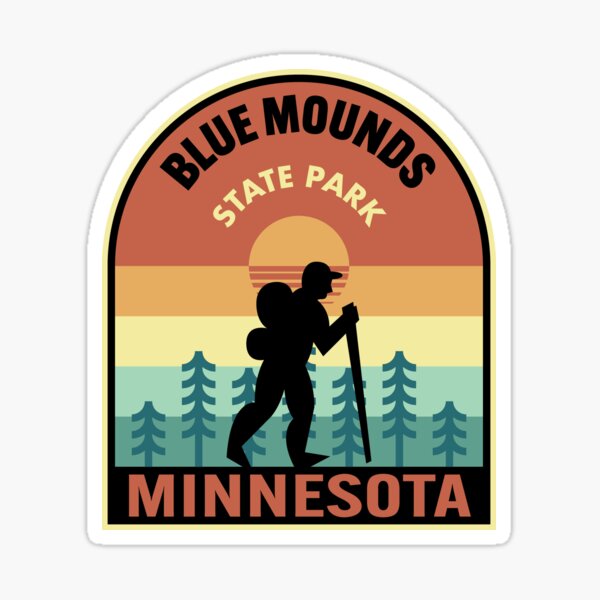 Item preview, Blue Mounds State Park Minnesota Retro Hiking designed and sold by HalpinDesign.