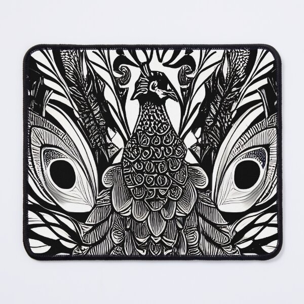 Item preview, Peacock black and white pattern #3 designed and sold by Mitrodoros.
