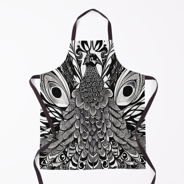 Item preview, Peacock black and white pattern #3 designed and sold by Mitrodoros.
