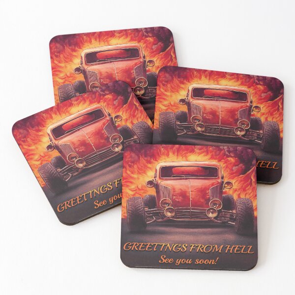 Aperçu de l'œuvre Salutations de l'enfer, un cadeau parfait pour tous les fans américains de Hot Rod créée et vendue par RodZnRoll.