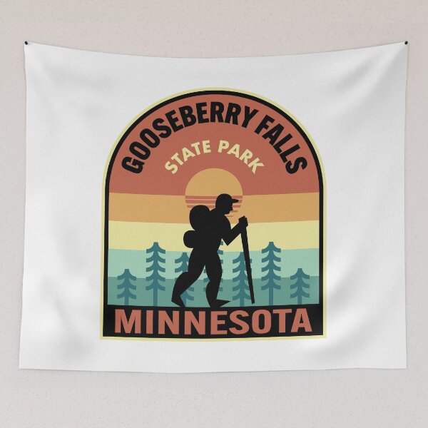 Item preview, Gooseberry Falls State Park Minnesota Retro Hiking designed and sold by HalpinDesign.