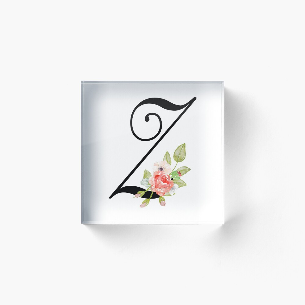 TropicalLife Alphabet Monogram Floral Z Letter