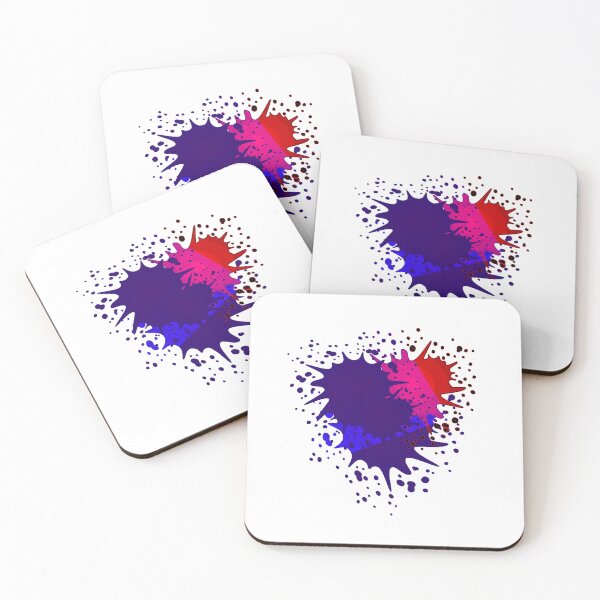 Item preview, Spilled paint splatter colours red blue  designed and sold by Trilala.