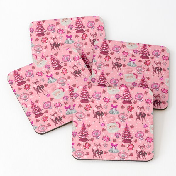 Item preview, Retro Christmas Pattern - Pink designed and sold by Korynnedesigns.