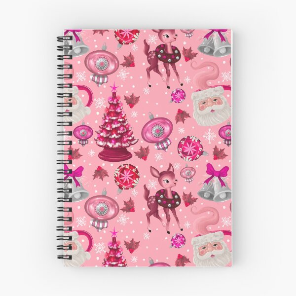 Aperçu de l'œuvre Motif de Noël rétro - Rose créée et vendue par Korynnedesigns.
