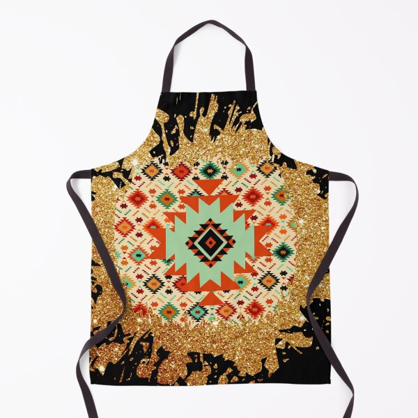 Item preview, Western Pattern With Tribal Symbols And Distressed Glitter Background designed and sold by handsoftime2020.