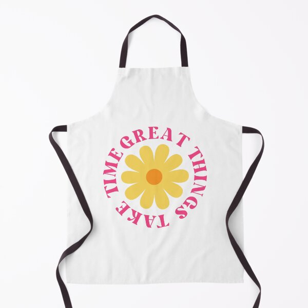 Item preview, Great Things Take Time. Retro Vintage Motivational and Inspirational Saying. Pink and Yellow designed and sold by That Cheeky Tee.