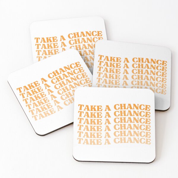 Item preview, Take A Chance. Retro Vintage Motivational and Inspirational Saying. Orange designed and sold by That Cheeky Tee.