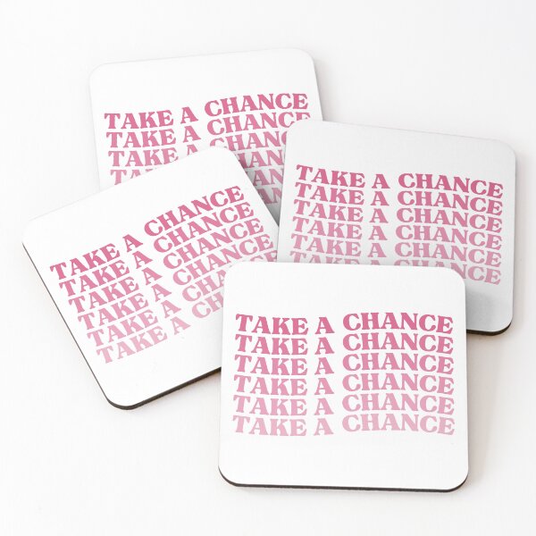Item preview, Take A Chance. Retro Vintage Motivational and Inspirational Saying. Pink designed and sold by That Cheeky Tee.