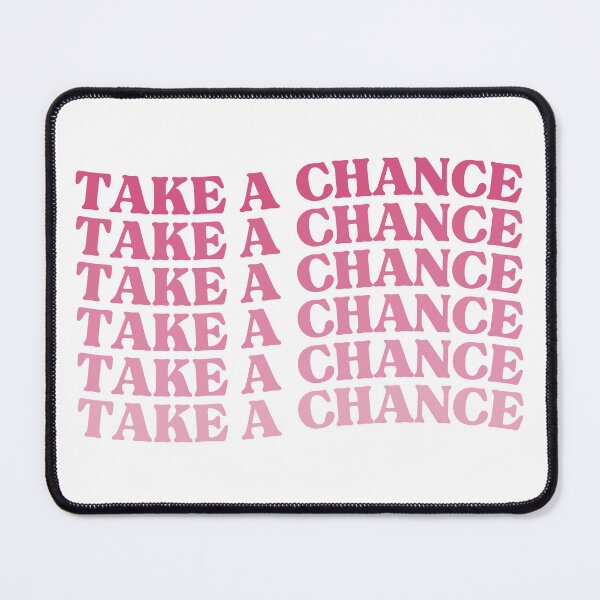 Item preview, Take A Chance. Retro Vintage Motivational and Inspirational Saying. Pink designed and sold by That Cheeky Tee.