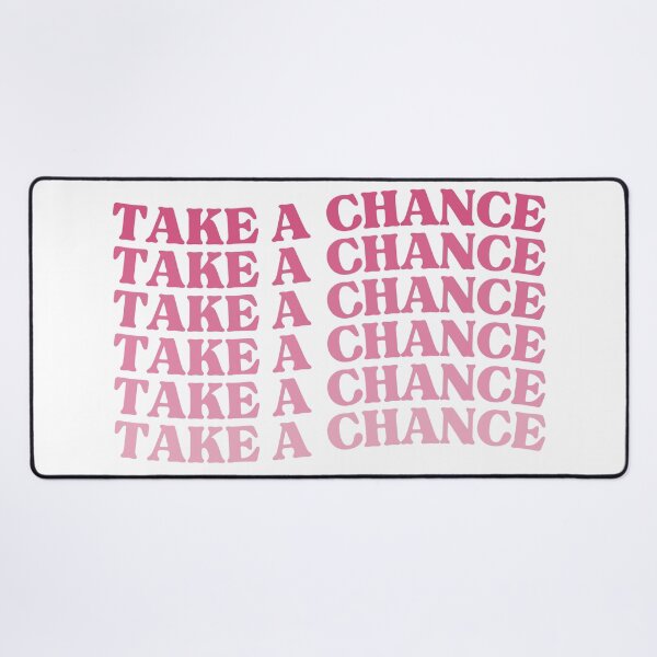 Item preview, Take A Chance. Retro Vintage Motivational and Inspirational Saying. Pink designed and sold by That Cheeky Tee.