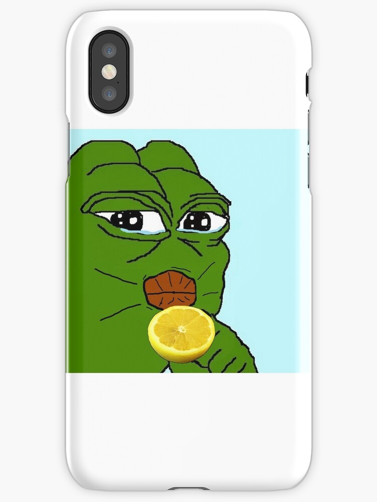 Smug pepe frog iPhone Cases Skins by Anon Hanon