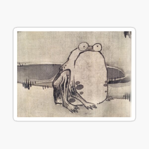 Item preview, "Frog" painting, Ito Jakuchu, 18th century designed and sold by cheeseburgercat.
