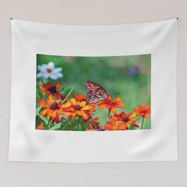 Item preview, Gulf Fritillary On Zinnia designed and sold by Cynthia48.