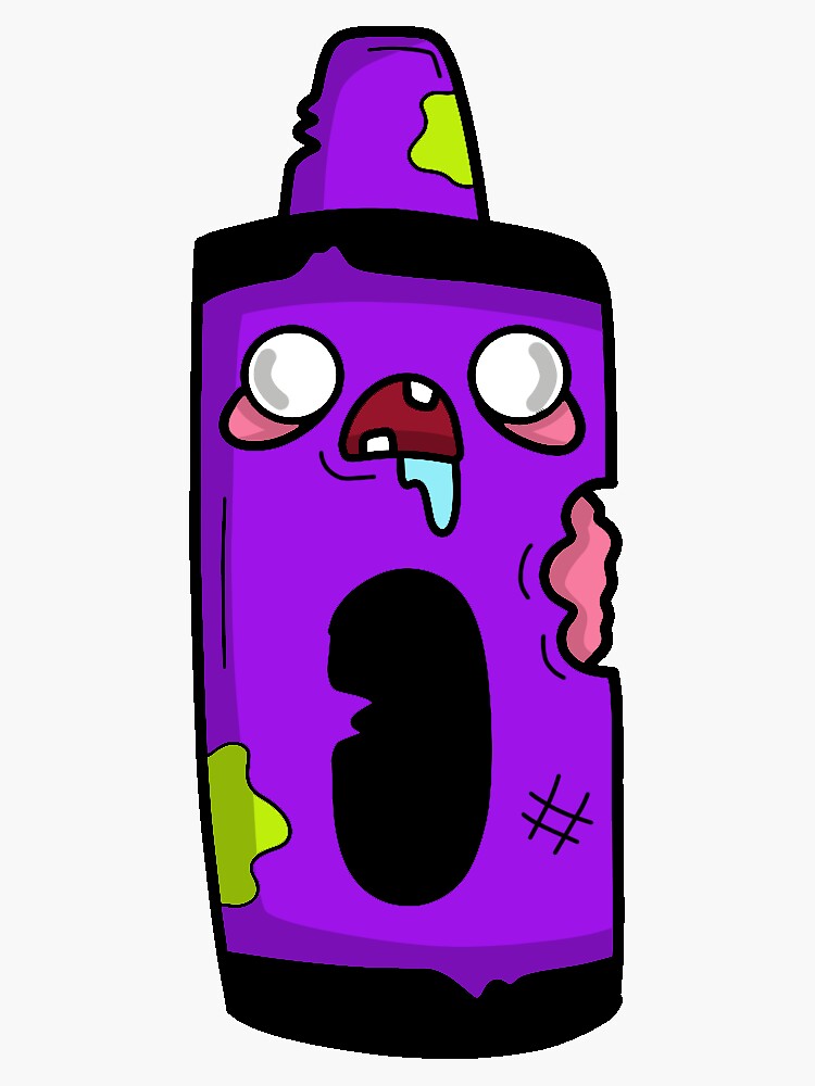 "Zombie Crayon" Sticker for Sale by ArtLandDraws Redbubble