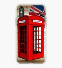 rustikale Grunge Union Jack retro London Telefonzelle iPhone-Hülle & Cover