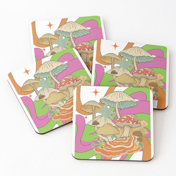 Item preview, Trippy Retro Mushroom Forest  designed and sold by PancakeToad.