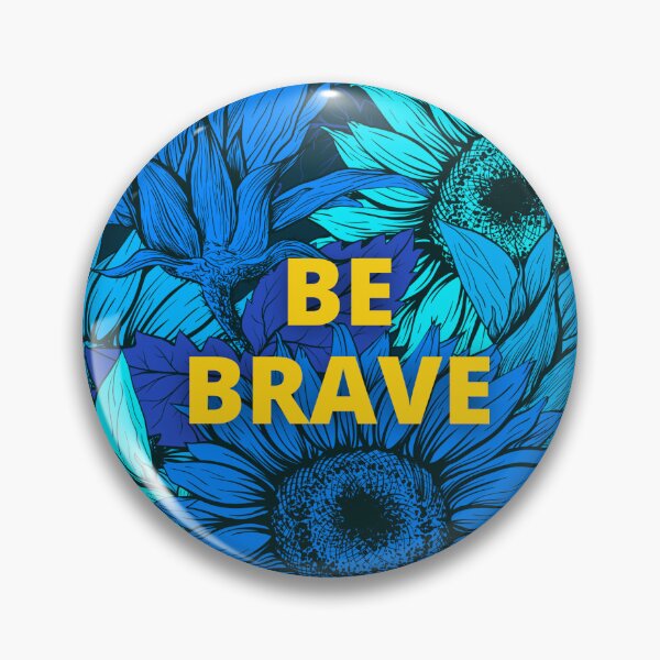 Item preview, Be brave blue flowers  designed and sold by chooseorcreate1.