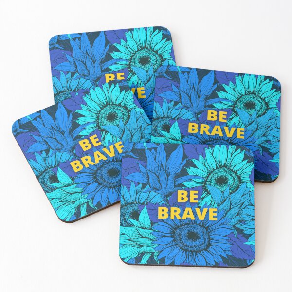 Item preview, Be brave blue flowers  designed and sold by chooseorcreate1.