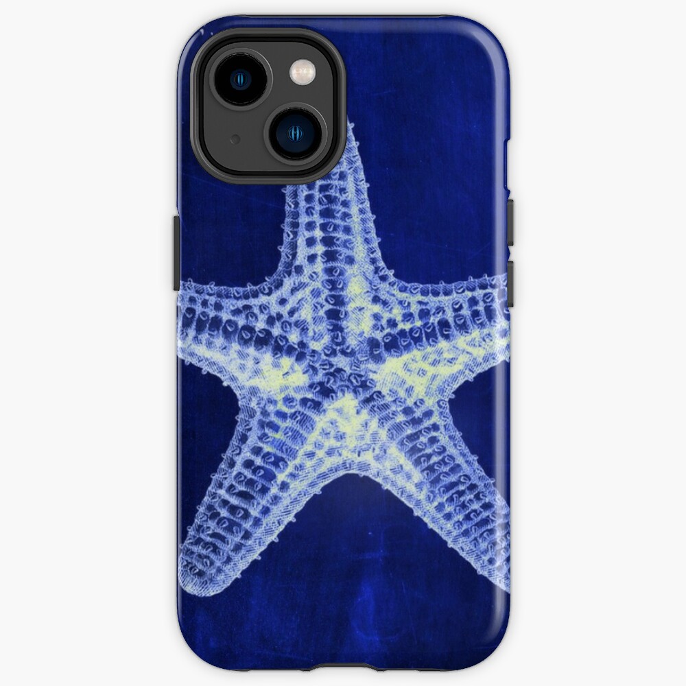 Disover coastal seaside ocean navy blue beach chic starfish | iPhone Case