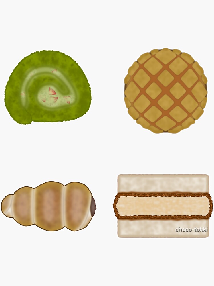 "Japanese Bread Individuals" Sticker for Sale by chocotokki Redbubble