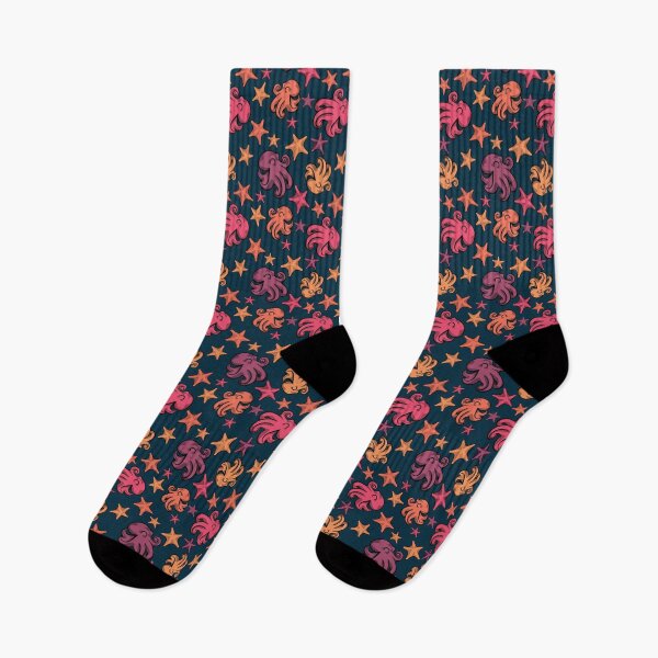 Item preview, Minimalist Sunset Octopus & Starfish designed and sold by InkLayer.