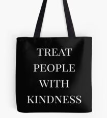 behandle Menschen mit Freundlichkeit (schwarz) Tasche