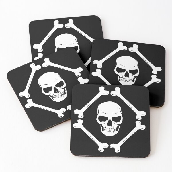 Item preview, Skull and bones pattern black and white designed and sold by Maria  Singh.