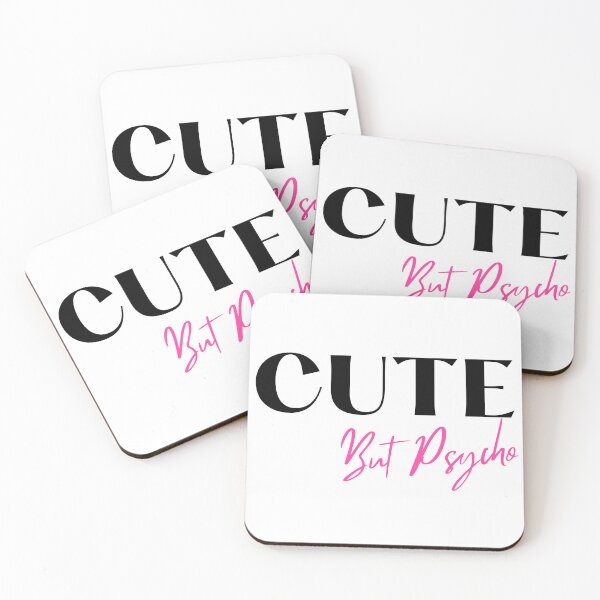 Item preview, Cute But Psycho. A Cheeky Design For The Sassy At Heart. Black and Pink designed and sold by That Cheeky Tee.