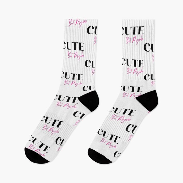Item preview, Cute But Psycho. A Cheeky Design For The Sassy At Heart. Black and Pink designed and sold by That Cheeky Tee.