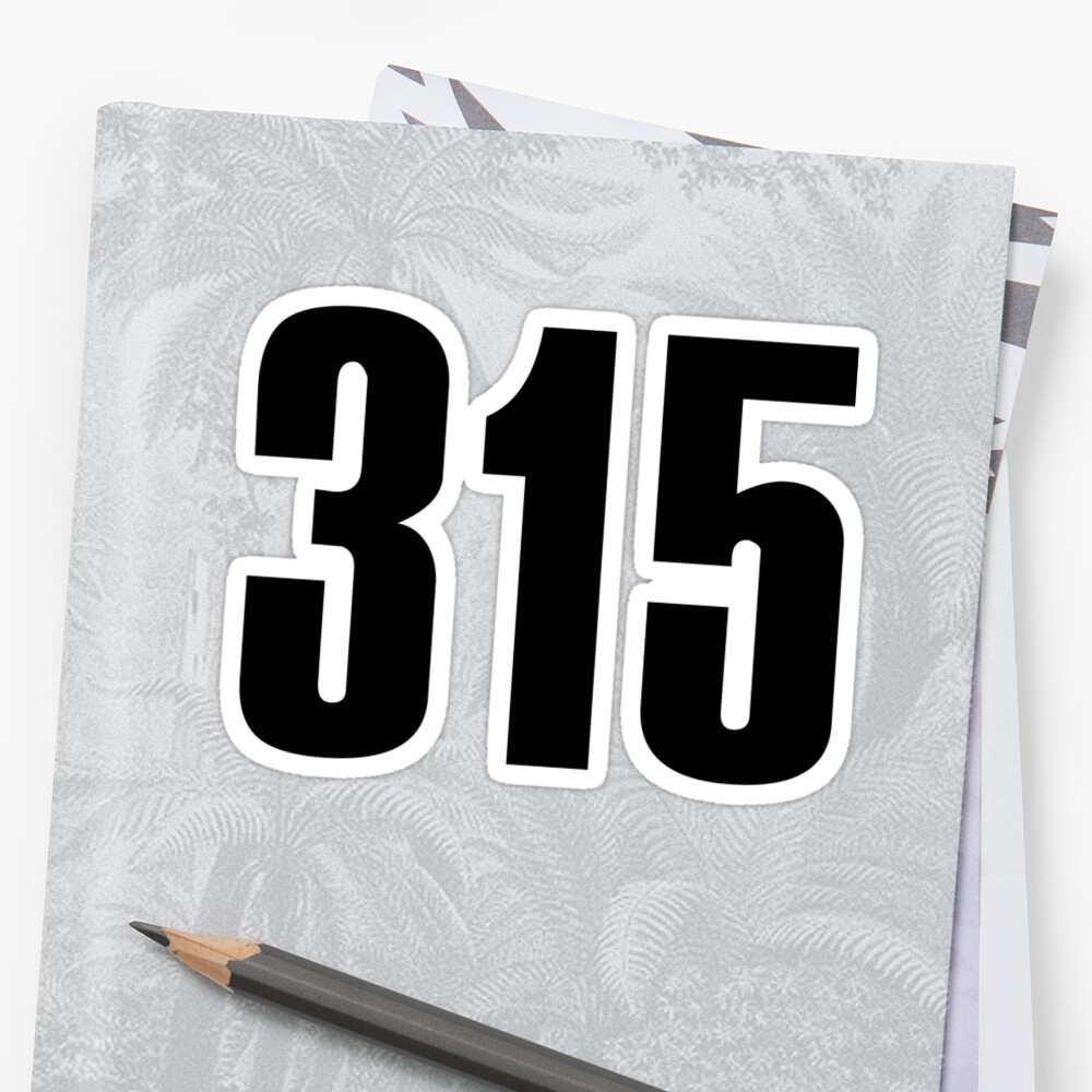 315 Syracuse Phone Area Code Shirts Stickers Stickers By