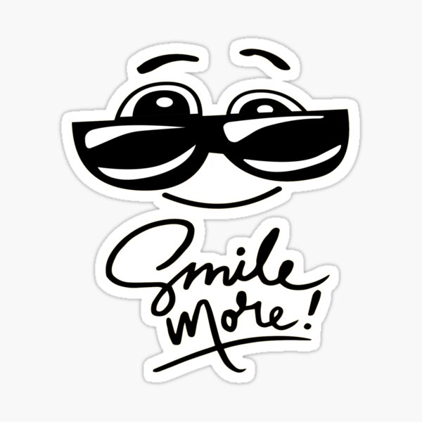 smiley-face-adorable-smile-more-text-sticker-for-sale-by-funcrast