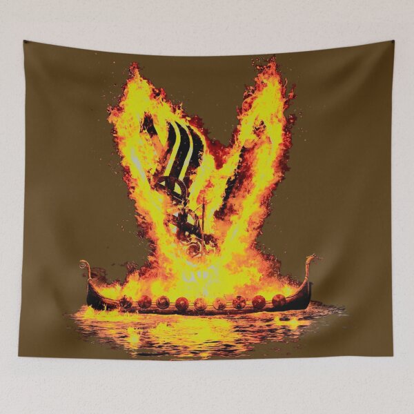 Item preview, Burning Viking Longboat  designed and sold by ontological.