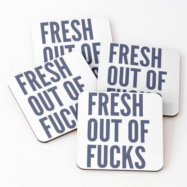 Item preview, Fresh Out Of Fucks. Funny Sweary NSFW Quote. Navy Blue designed and sold by That Cheeky Tee.