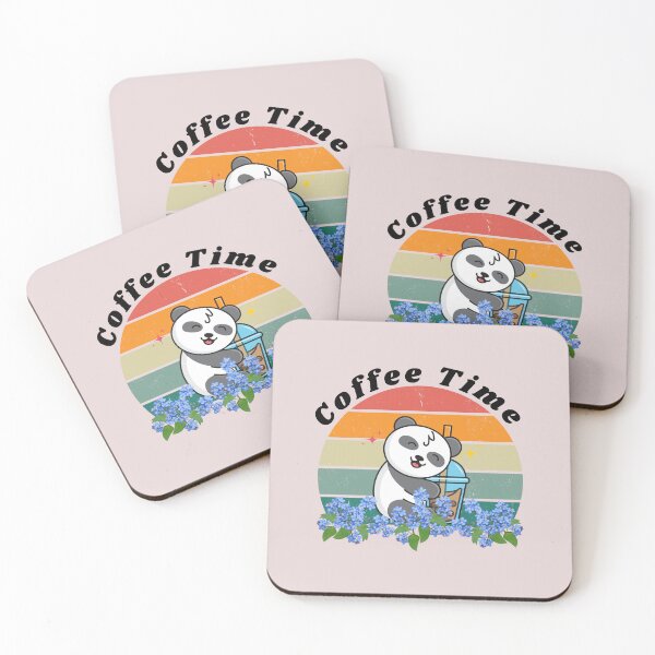 Item preview, Cute panda drinking coffee, coffee and panda designed and sold by ColourTrials.