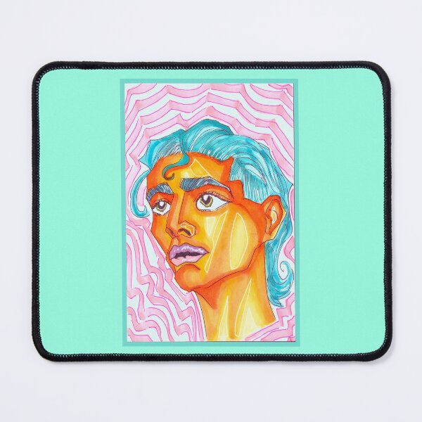 Item preview, Orange Face with Blue Hair Man designed and sold by Harold-Inks.