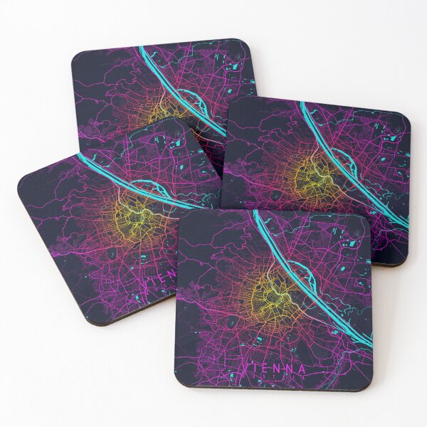 Item preview, Vienna City Map of Austria - Neon designed and sold by deMAP.