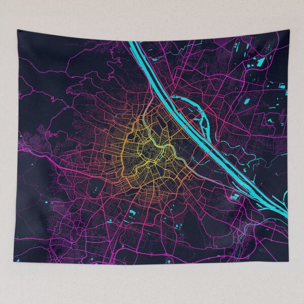 Item preview, Vienna City Map of Austria - Neon designed and sold by deMAP.