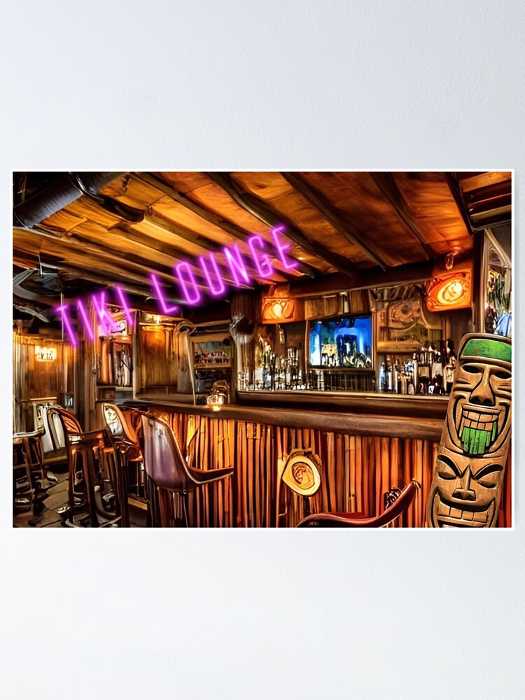 "1960s Tiki Bar Art Print" Poster For Sale By Bensclassicstuf | Redbubble