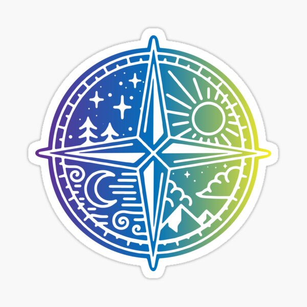 "Constellation Compass Twilight Gradient" Sticker for Sale by maura41
