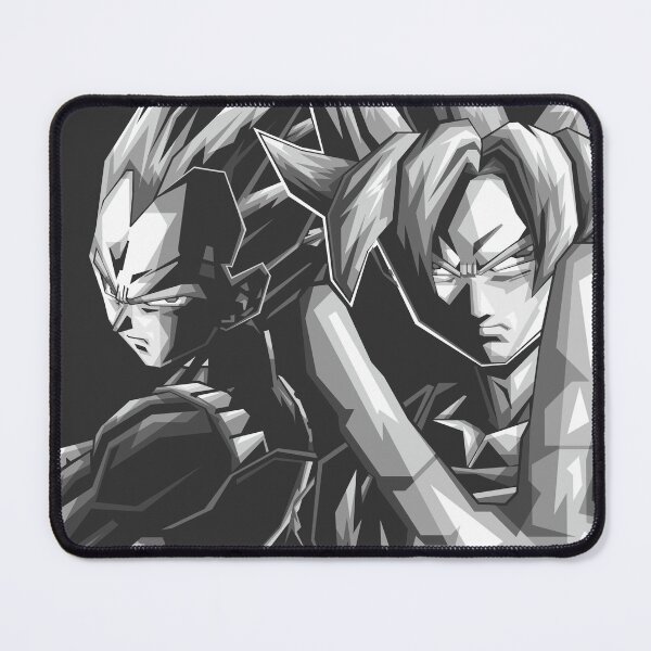 Item preview, Goka and Vegetto Popart grayscale designed and sold by Rizky Dwi Aprianda.
