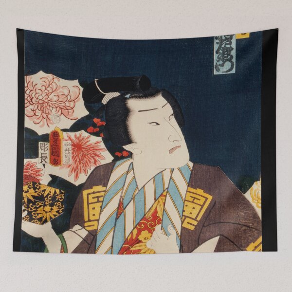 Item preview, Portraits an Actors by Toyohara Kunichika  - Japanese woodblock designed and sold by TeeARTHY.