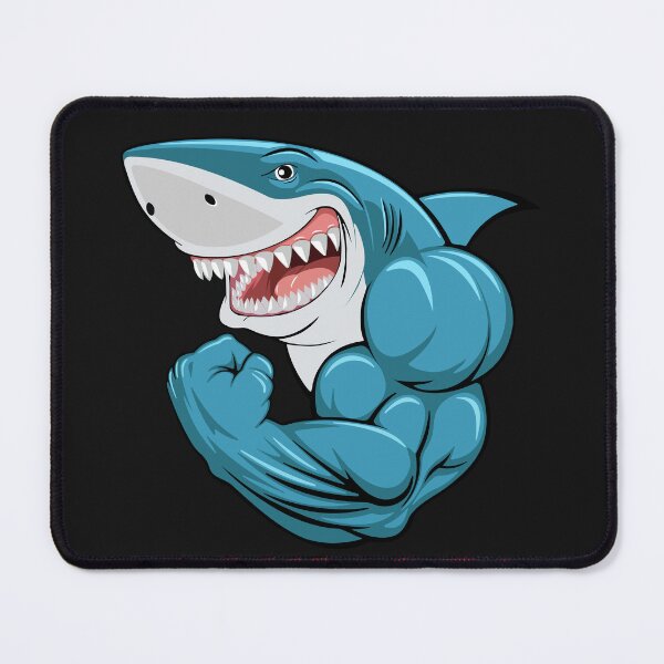 Item preview, GREAT WHITE SHARK YEAH I LIFT MUSCLE GYM designed and sold by mkzmerch.